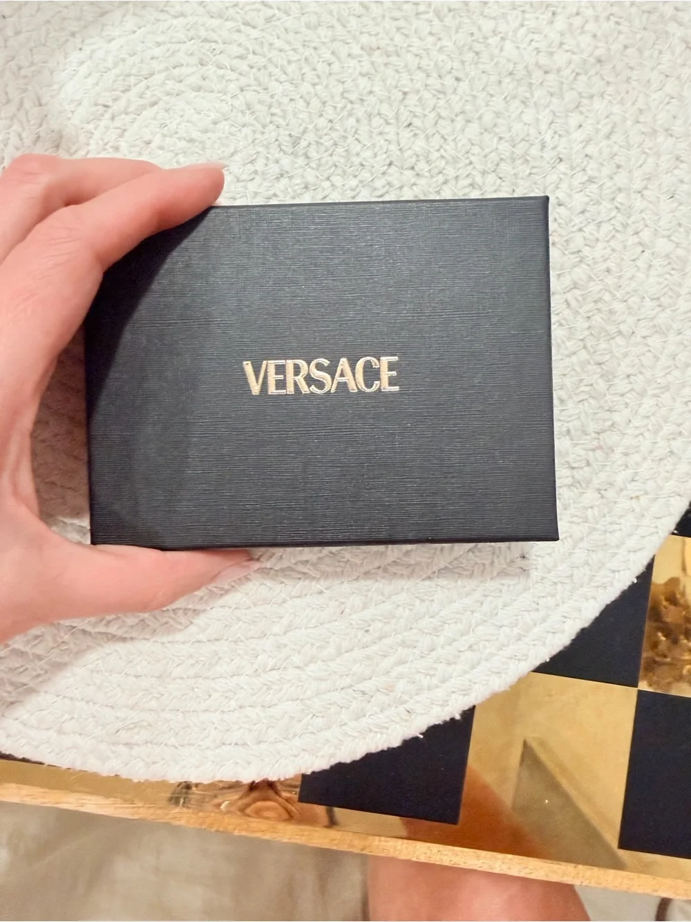 Versace Authentic Quilted Leather Medusa Card Holder | Brand New, dust bag + Box
